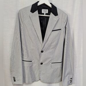 Armani Jr. Black White Check Pattern Suit Jacket Blazer Size 14